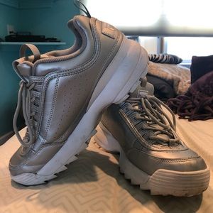 Women’s Metallic FILA Sneakers Size 9 1/2